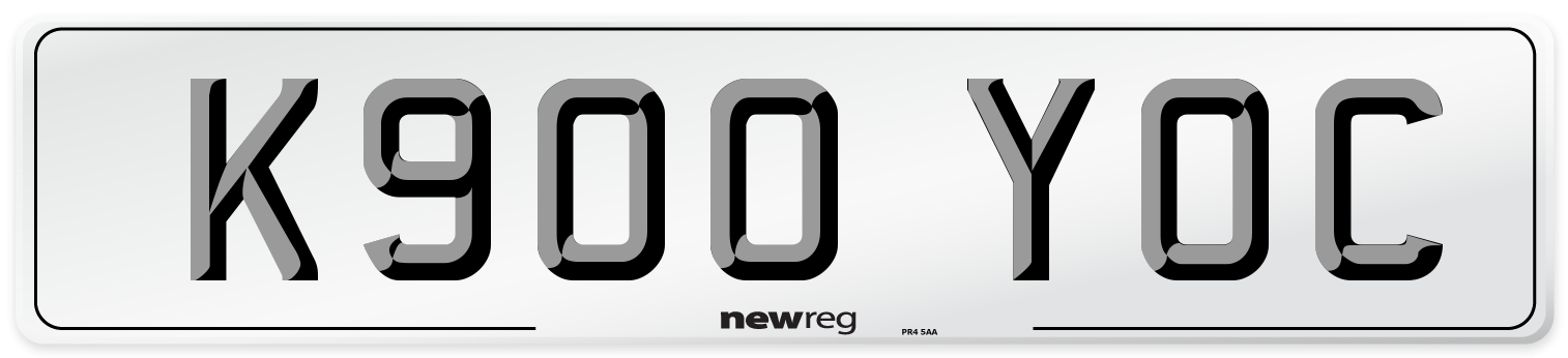K900 YOC Number Plate from New Reg